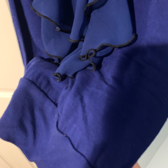 Express blue tank top with ruffle front - Picture 6 of 6